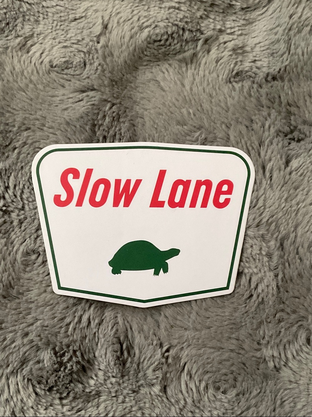 Slow Lane Turtle Sticker - Red and Green